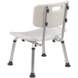 Flash Furniture Hercules Adjustable Plastic Bath and Shower Chair in White