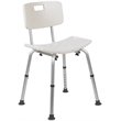 Flash Furniture Hercules Adjustable Plastic Bath and Shower Chair in White