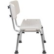 Flash Furniture Hercules Adjustable Plastic Bath and Shower Chair in White