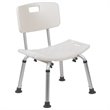 Flash Furniture Hercules Adjustable Plastic Bath and Shower Chair in White
