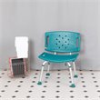 Flash Furniture Hercules Adjustable Plastic Bath and Shower Chair in Teal