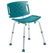 Flash Furniture Hercules Adjustable Plastic Bath and Shower Chair in Teal
