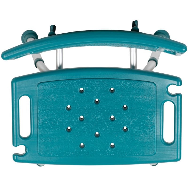 Flash Furniture Hercules Adjustable Plastic Bath and Shower Chair in Teal