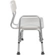 Flash Furniture Hercules Adjustable Plastic Bath Transfer Bench in White