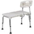 Flash Furniture Hercules Adjustable Plastic Bath Transfer Bench in White