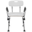Flash Furniture Hercules Adjustable Plastic Quick Release Bath Chair in White