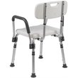 Flash Furniture Hercules Adjustable Plastic Quick Release Bath Chair in White