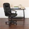 Flash Furniture Fundamentals High Back Leather Office Swivel Chair in Black