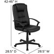 Flash Furniture Fundamentals High Back Leather Office Swivel Chair in Black