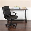 Flash Furniture Fundamentals Mid Back Leather Office Swivel Chair in Black