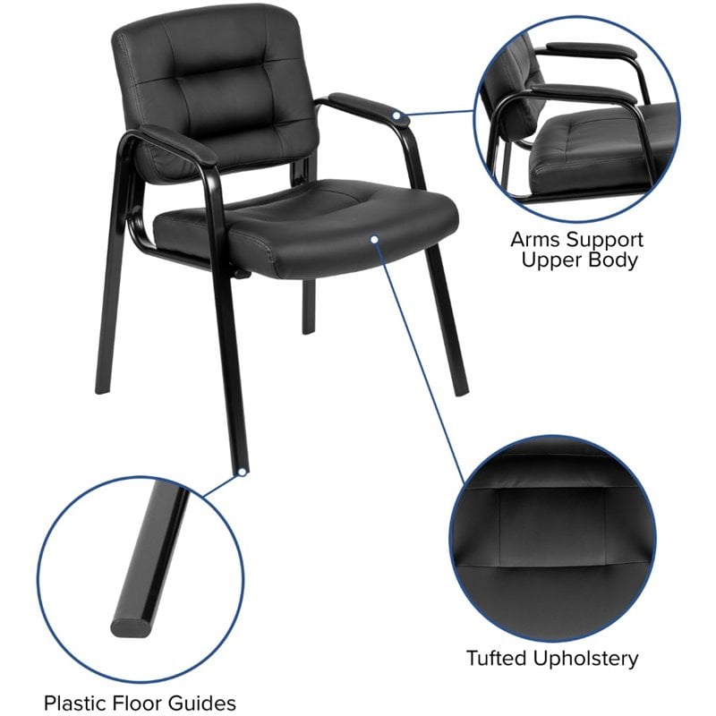 Flash Furniture Fundamentals Executive Guest Chair in Black