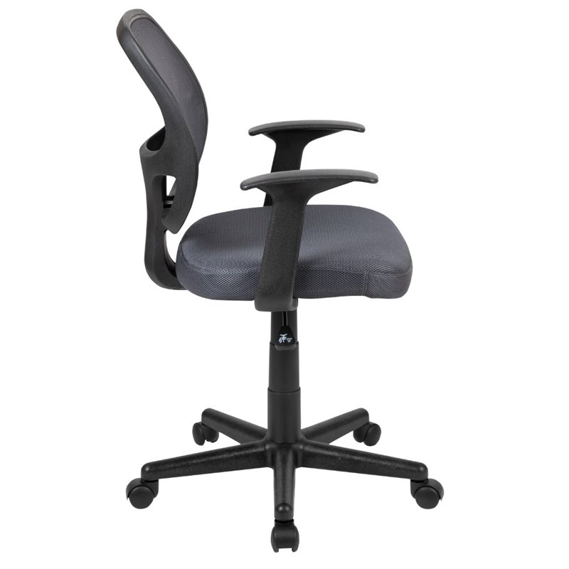 Flash Furniture Fundamentals Mid Back Mesh Back Office Swivel Chair in Gray