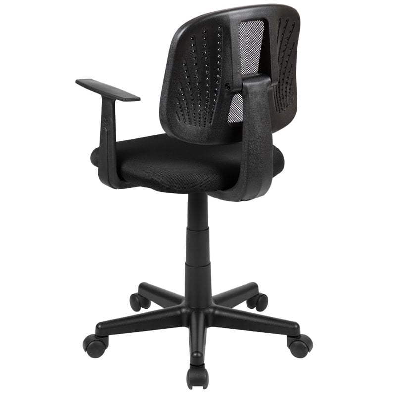 Flash Furniture Fundamentals Pivot Mesh Back Office Swivel Chair in Black