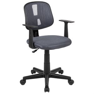 flash furniture fundamentals pivot mesh back office swivel chair in gray