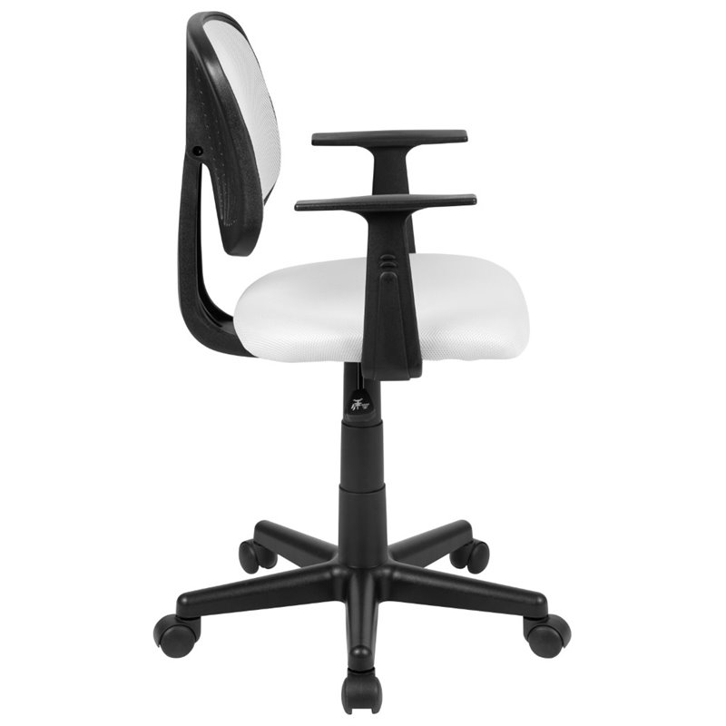 Flash Furniture Fundamentals Pivot Mesh Back Office Swivel Chair in White
