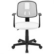 Flash Furniture Fundamentals Pivot Mesh Back Office Swivel Chair in White