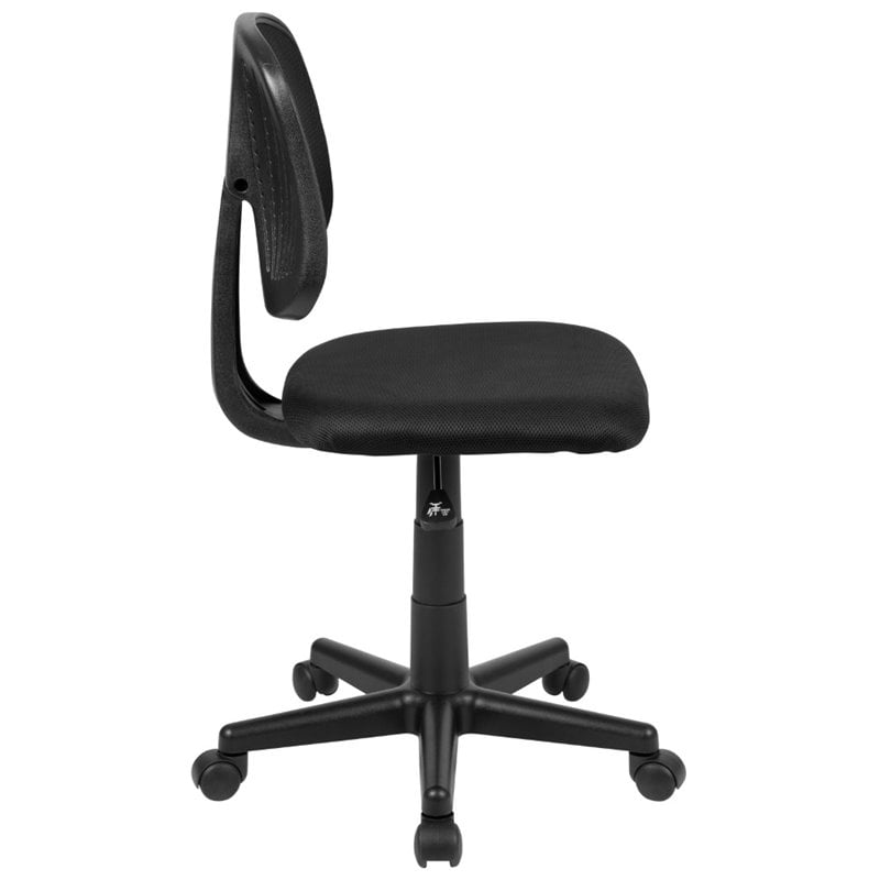 Flash Furniture Fundamentals Pivot Mesh Back Office Swivel Chair in Black