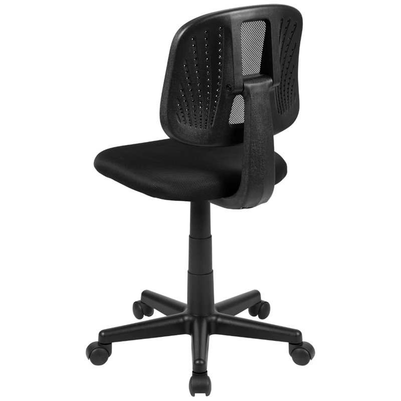 Flash Furniture Fundamentals Pivot Mesh Back Office Swivel Chair in Black