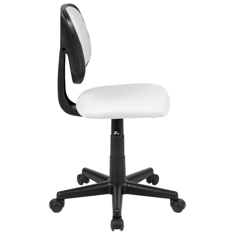Flash Furniture Fundamentals Pivot Mesh Back Office Swivel Chair in White