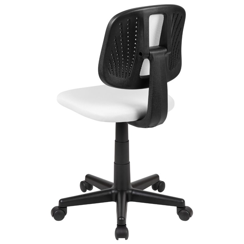 Flash Furniture Fundamentals Pivot Mesh Back Office Swivel Chair in White