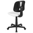 Flash Furniture Fundamentals Pivot Mesh Back Office Swivel Chair in White