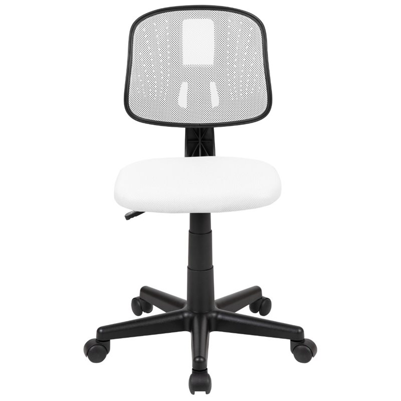 Flash Furniture Fundamentals Pivot Mesh Back Office Swivel Chair in White