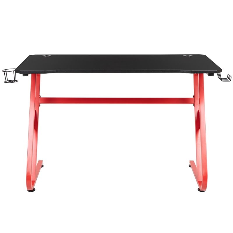 Flash Furniture Gaming Desk with Cup Holder in Red