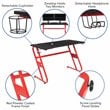 Flash Furniture Gaming Desk with Cup Holder in Red