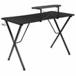 Flash Furniture Platform Gaming Desk with Cup Holder in Black