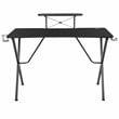 Flash Furniture Platform Gaming Desk with Cup Holder in Black