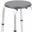 Flash Furniture Hercules Plastic Bath and Shower Stool in Gray