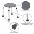 Flash Furniture Hercules Plastic Bath and Shower Stool in Gray