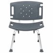 Flash Furniture Hercules Plastic Bath and Shower Chair in Gray