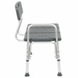 Flash Furniture Hercules Plastic Bath Transfer Bench in Gray