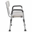 Flash Furniture Hercules Plastic Adjustable Bath Chair in White