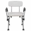 Flash Furniture Hercules Plastic Adjustable Bath Chair in White