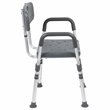 Flash Furniture Hercules Plastic Quick Release Bath Chair in Gray