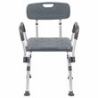 Flash Furniture Hercules Plastic Quick Release Bath Chair in Gray