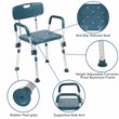 Flash Furniture Hercules Plastic Quick Release Bath Chair in Navy