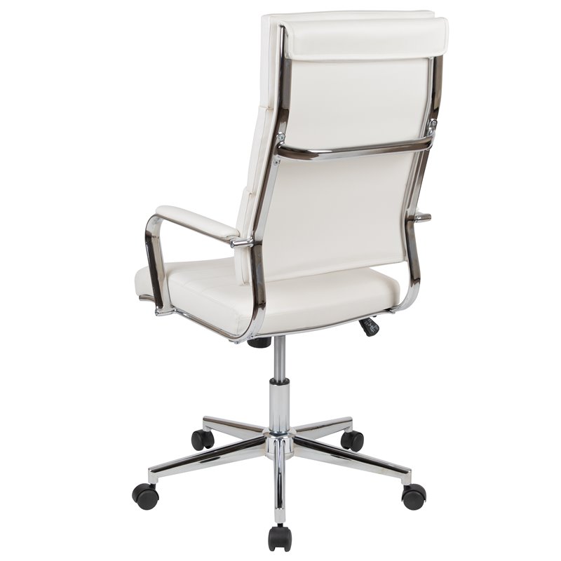 Flash Furniture Metal Leathersoft Ergonomic Office Chair in White