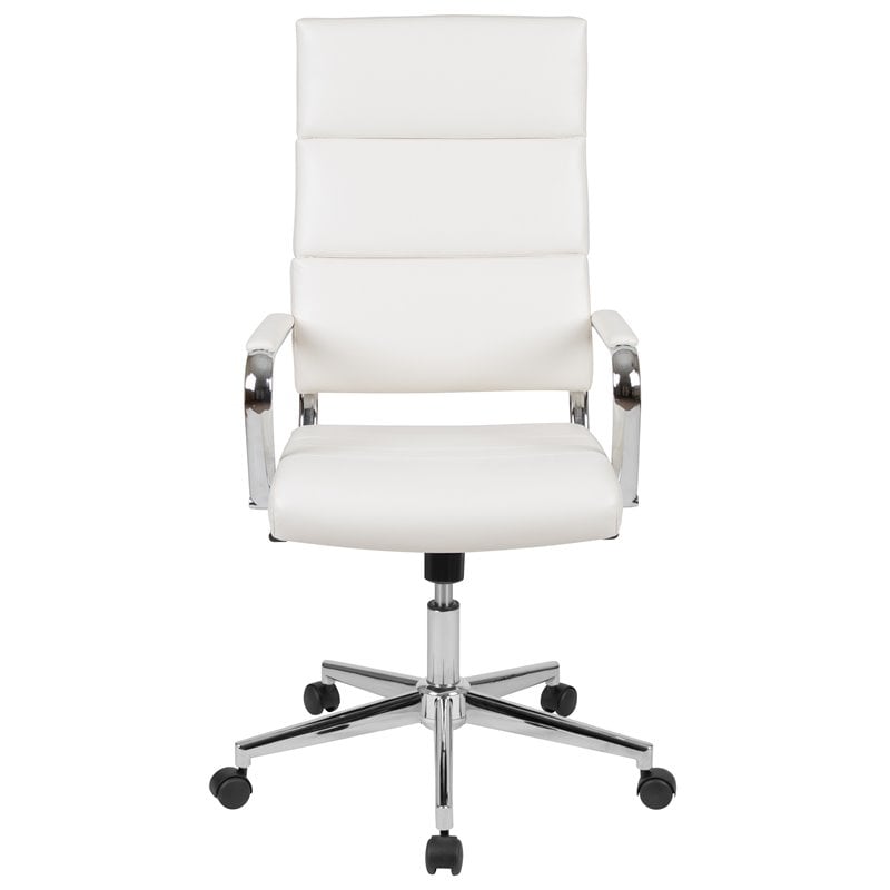 Flash Furniture Metal Leathersoft Ergonomic Office Chair in White