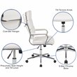 Flash Furniture Metal Leathersoft Ergonomic Office Chair in White