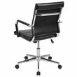 Flash Furniture Leathersoft Ribbed Back Office Chair in Black