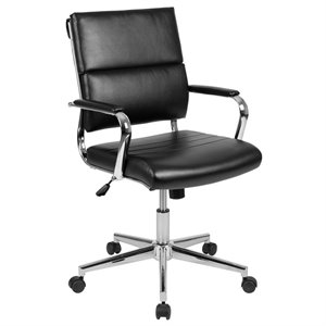 flash furniture metal leathersoft swivel office chair 2