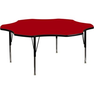 flash furniture thermal fused laminate top activity table in red