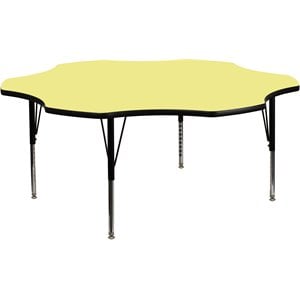 flash furniture thermal fused laminate top activity table in yellow