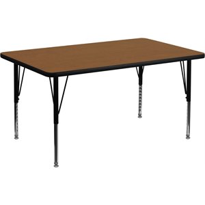flash furniture high pressure laminate top activity table in oak