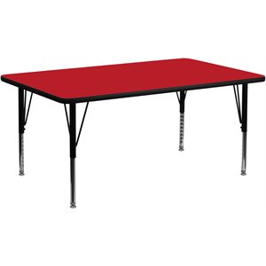 flash furniture high pressure laminate top activity table in red