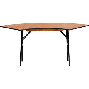 flash furniture semi circular wooden activity table in natural