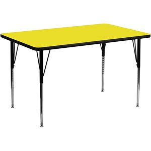 flash furniture high pressure laminate top activity table in yellow